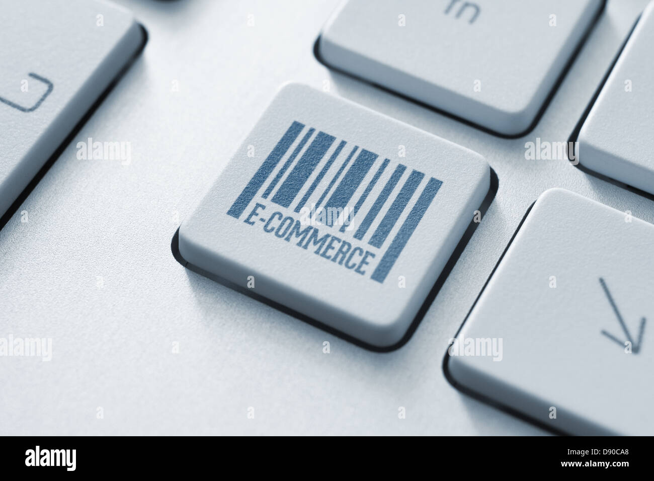 E-commerce button on a modern computer keyboard Stock Photo