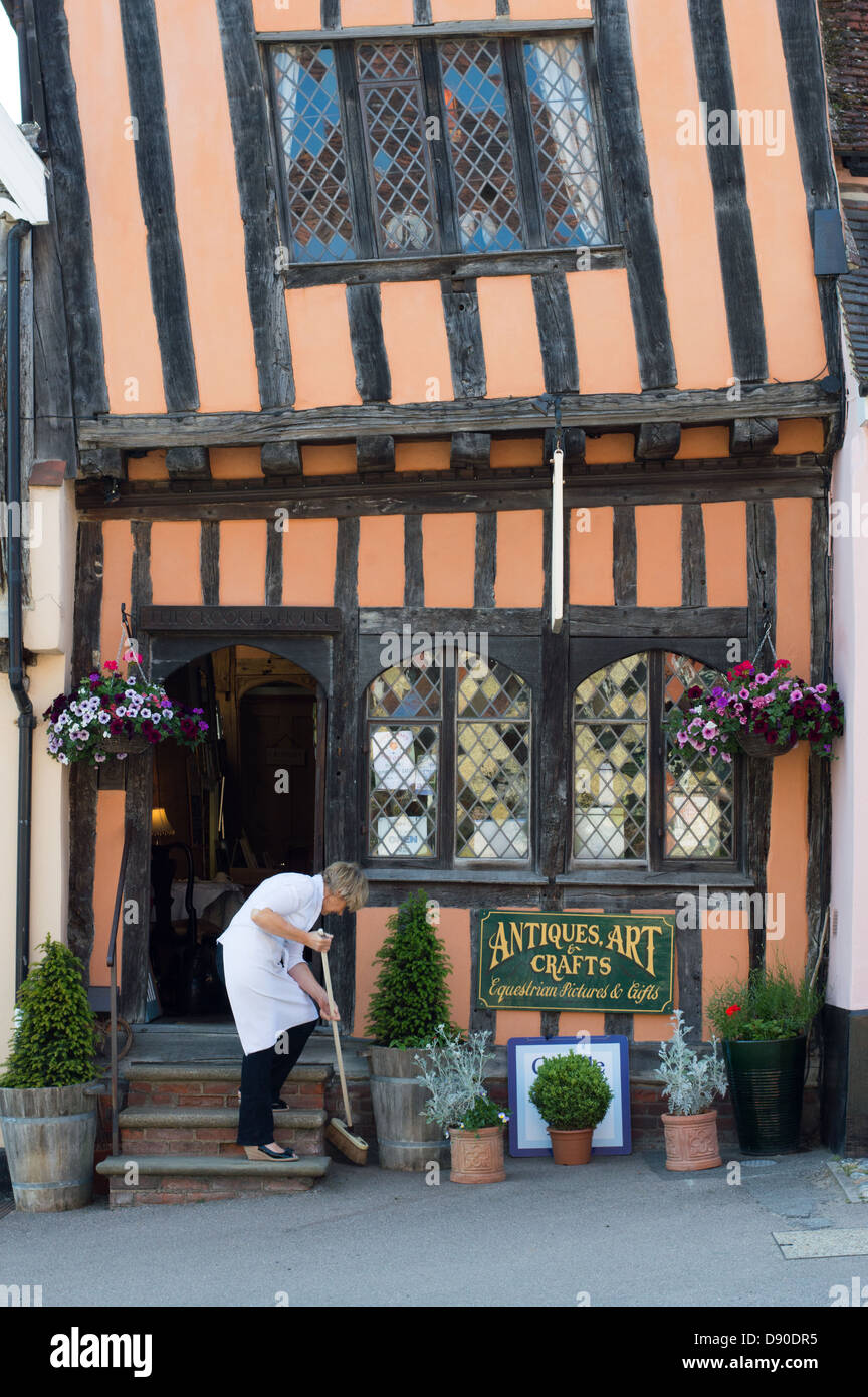 Suffolk, Lavenham; The Crooked House Stock Photo Alamy