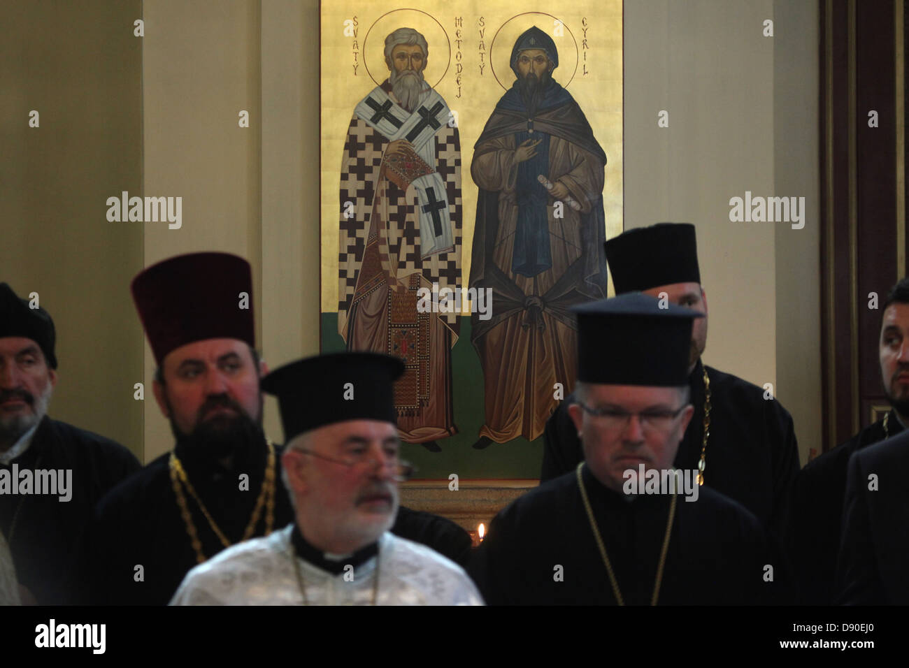 Saints cyril methodius orthodox icon hires stock photography and