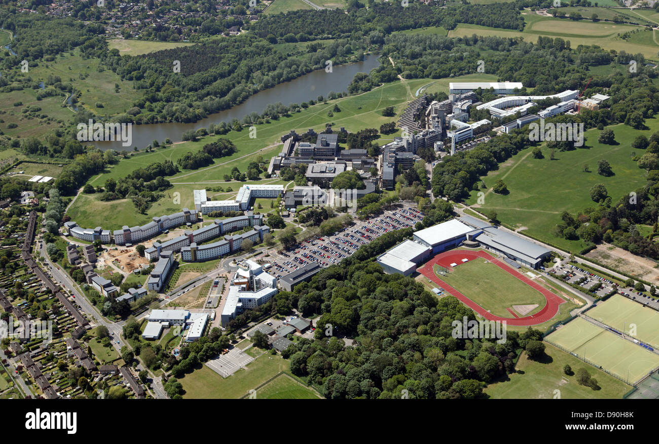 aerial view of the University of East Anglia, UEA, Norwich Stock Photo