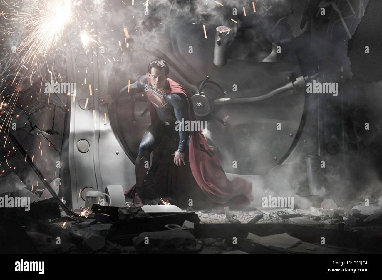 MAN OF STEEL 2013 Warner Bros film with Henry Cavill as Clark Kent Stock Photo