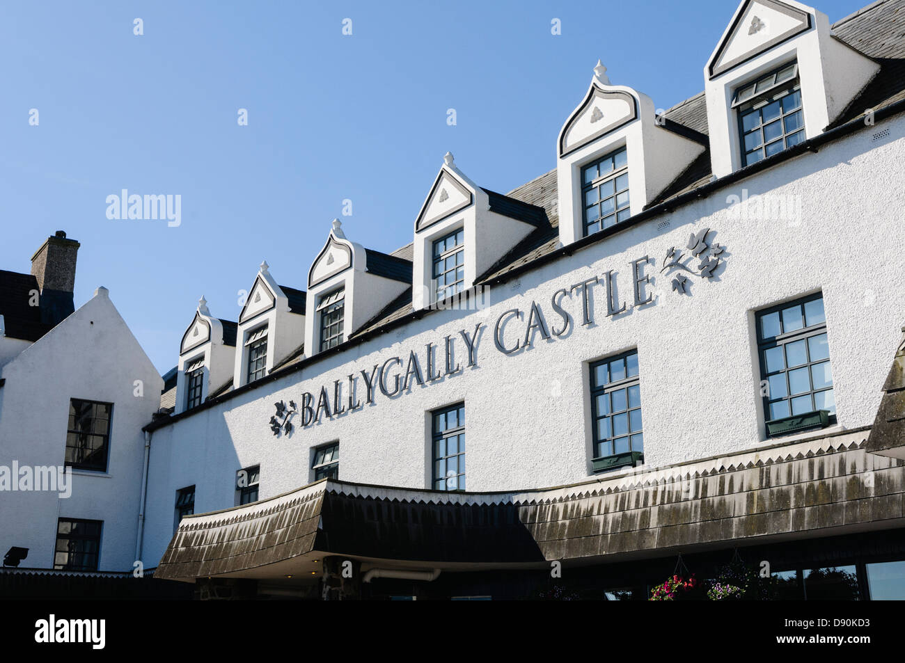 Ballygally Castle Hotel, Larne. Part of the Hastings Group of hotels in Northern Ireland, and supposedly haunted by a large number of ghosts. Stock Photo