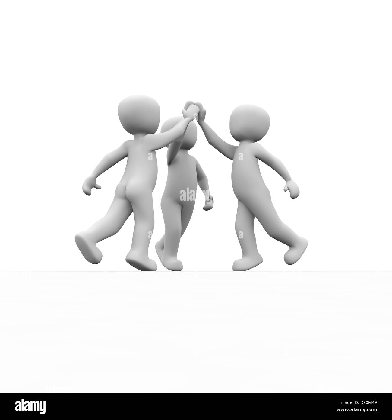 One for all and all for one, the famous motto of the Musketeers. Stock Photo