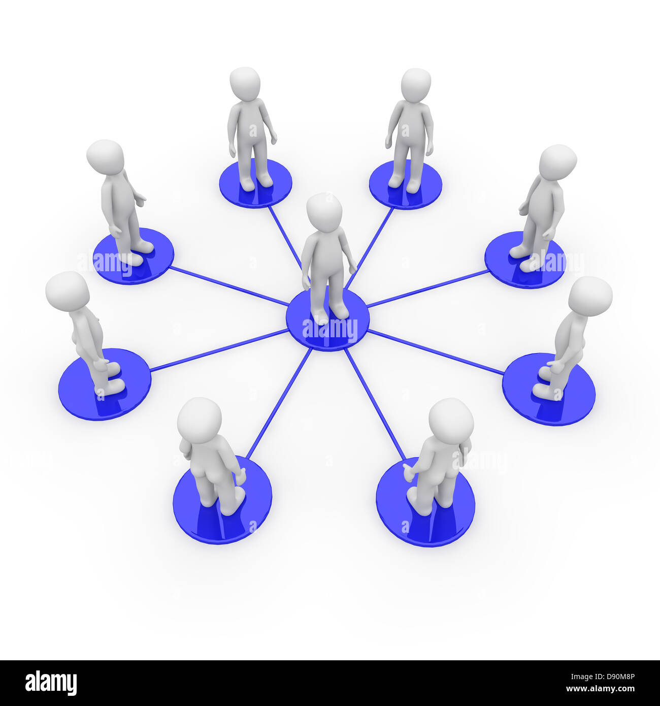 Connection visualization Cut Out Stock Images & Pictures - Alamy