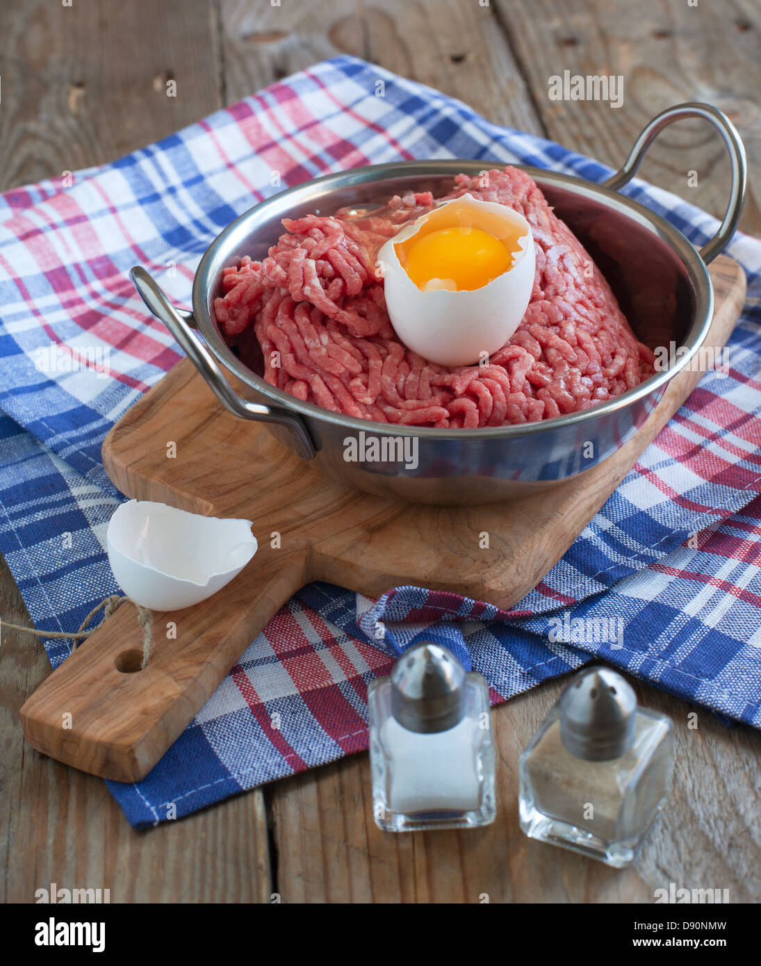 Ground beef ready for meat ball or meat loaf Stock Photo