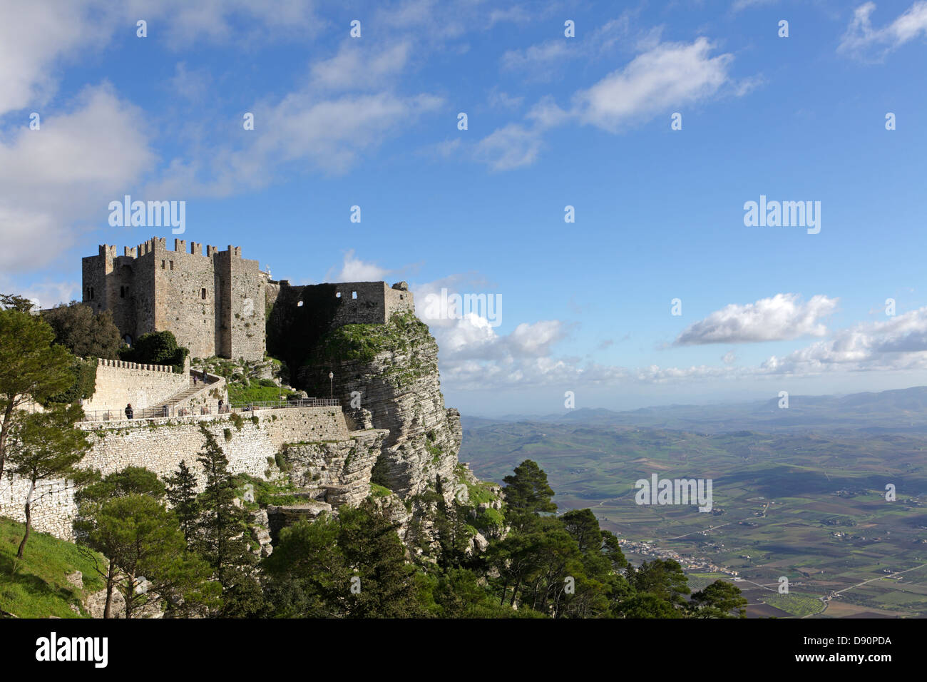 Norman castle of Venus in Erice, Sicily, Italy Stock Photo