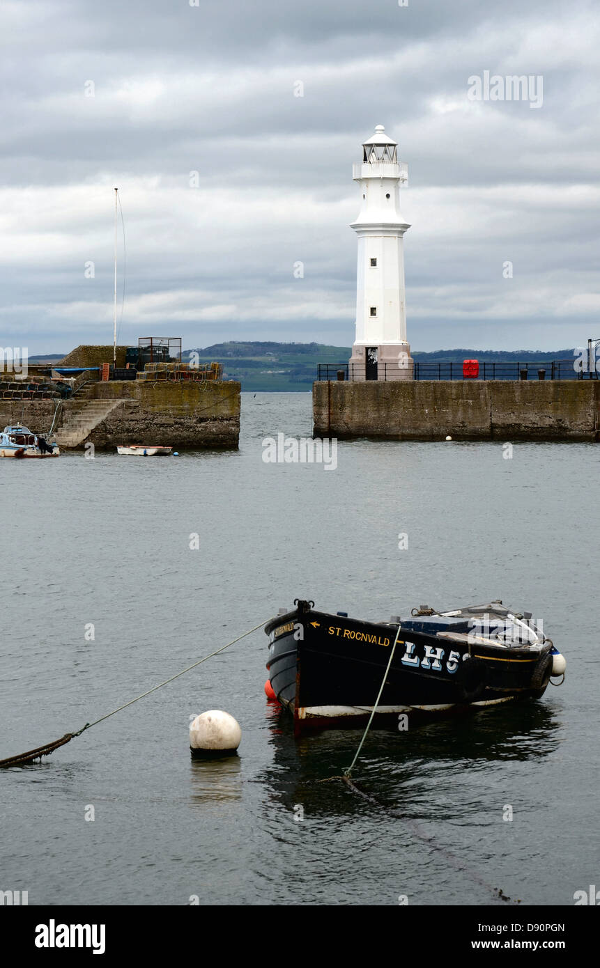 Newhaven Harbour on the Firth of Forth, Edinburgh, Scotland. Stock Photo