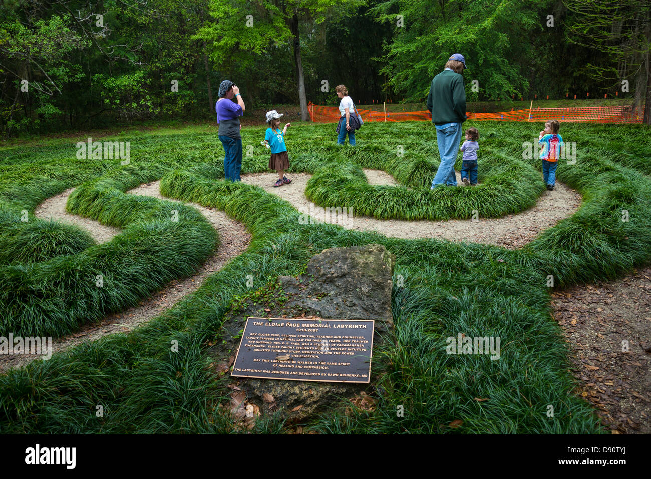 Walking maze at Kanapaha Botanical Gardens, Gainesville, Florida. Stock Photo