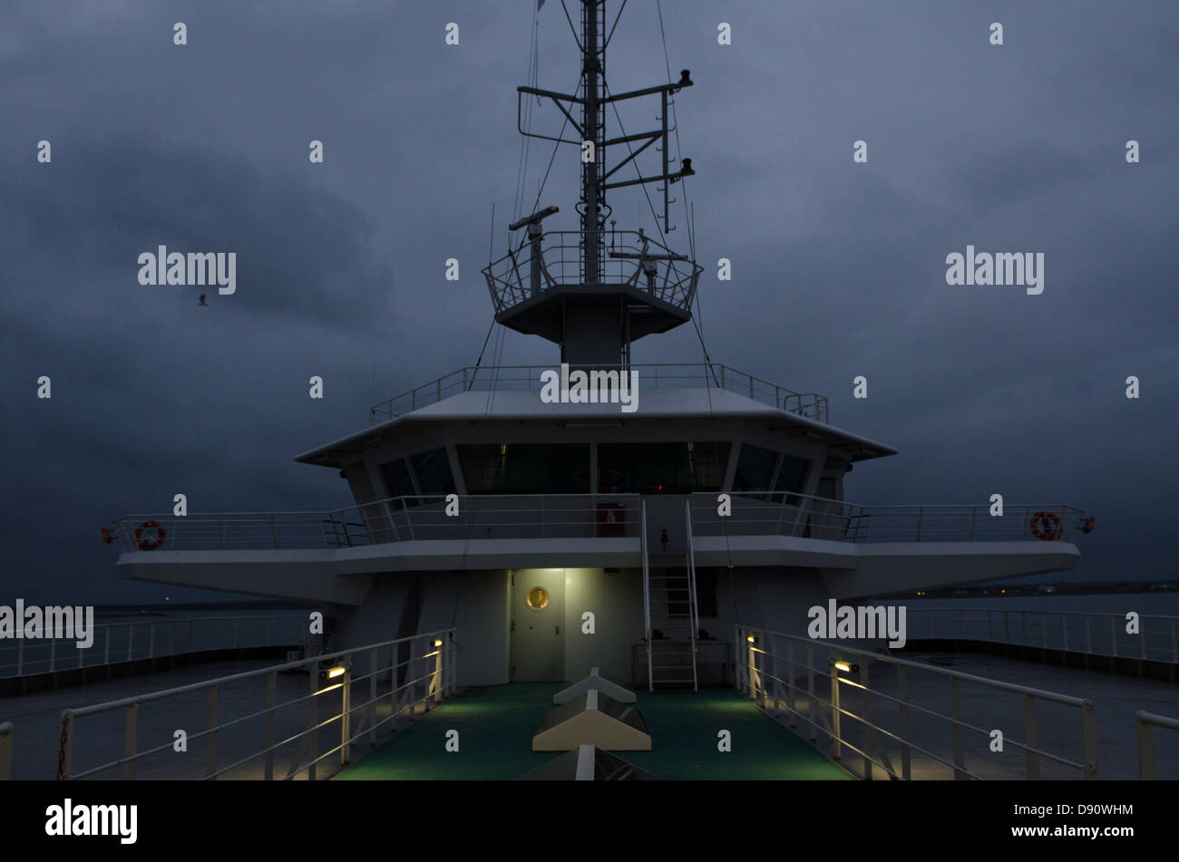 Ferry control tower at night Stock Photo - Alamy