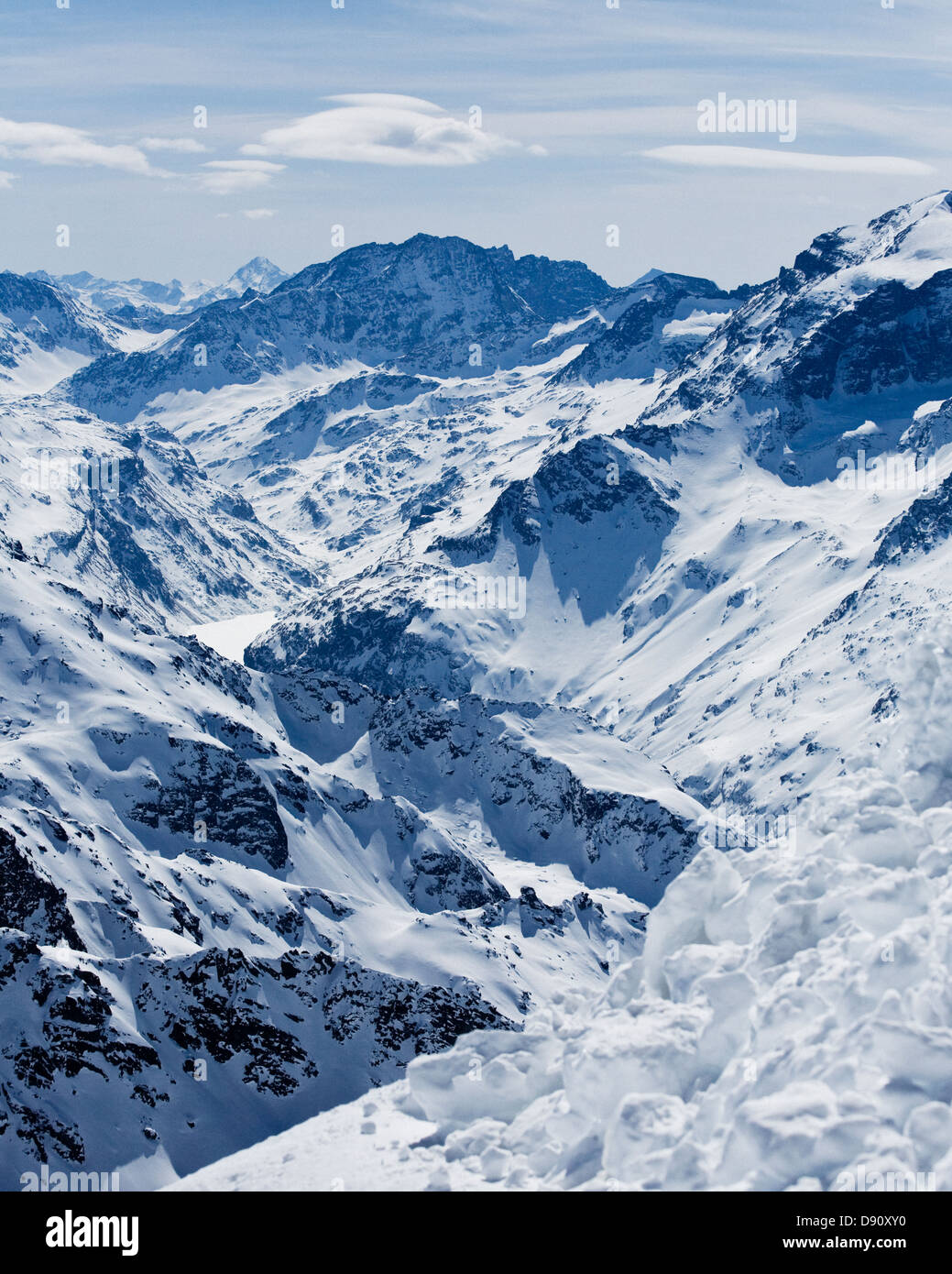 Scenics view of the Alps Stock Photo