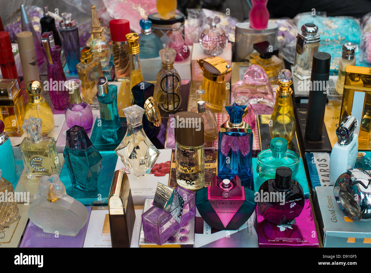 Perfumes, Rotterdam Market Stock Photo