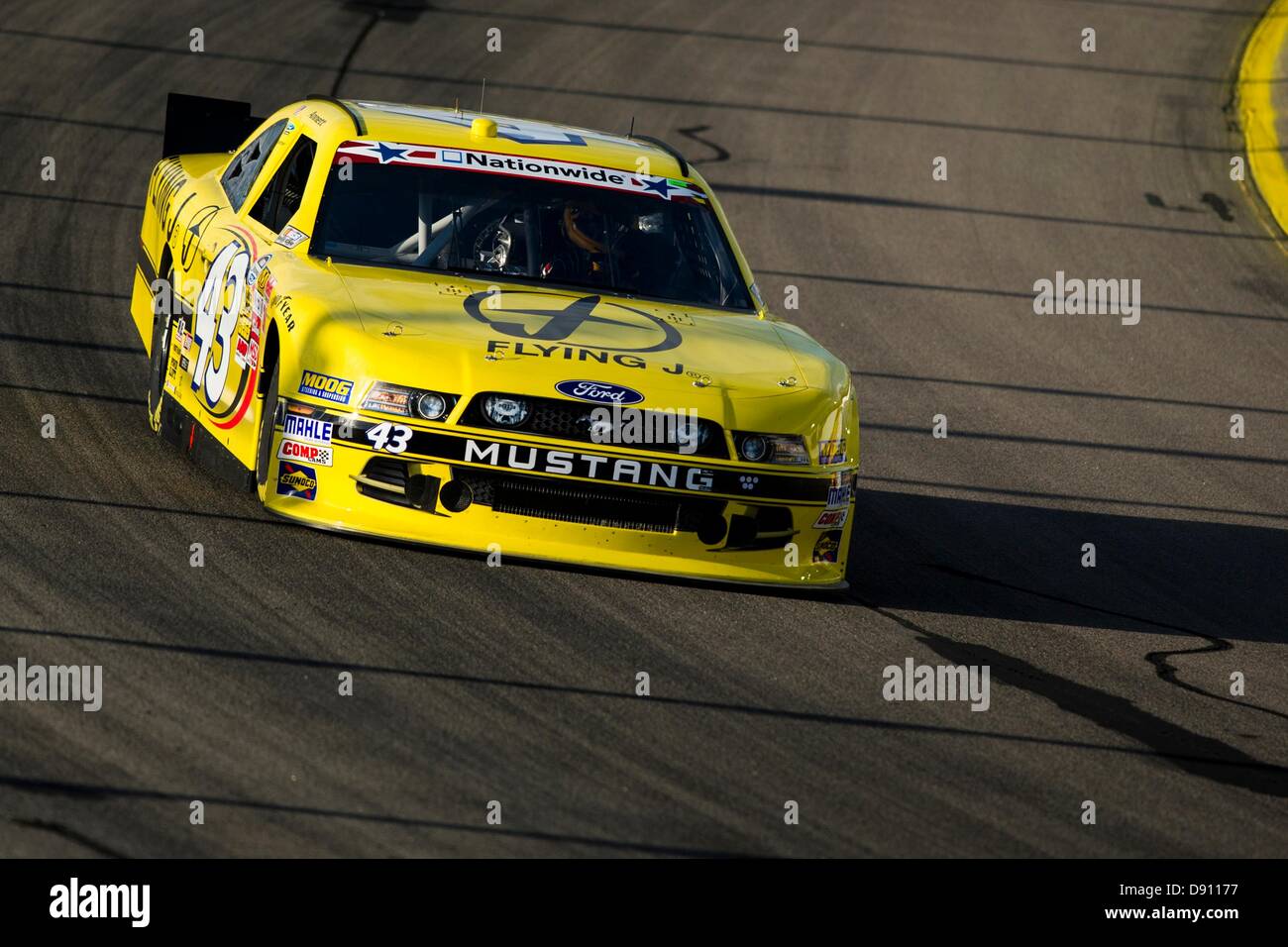 Newton, IA, USA. June 7th, 2013. Michael Annett (43) takes to the track during practice for the Pioneer Hi-Bred 250 at the Iowa Speedway in Newton, IA. Credit:  Cal Sport Media/Alamy Live News Stock Photo