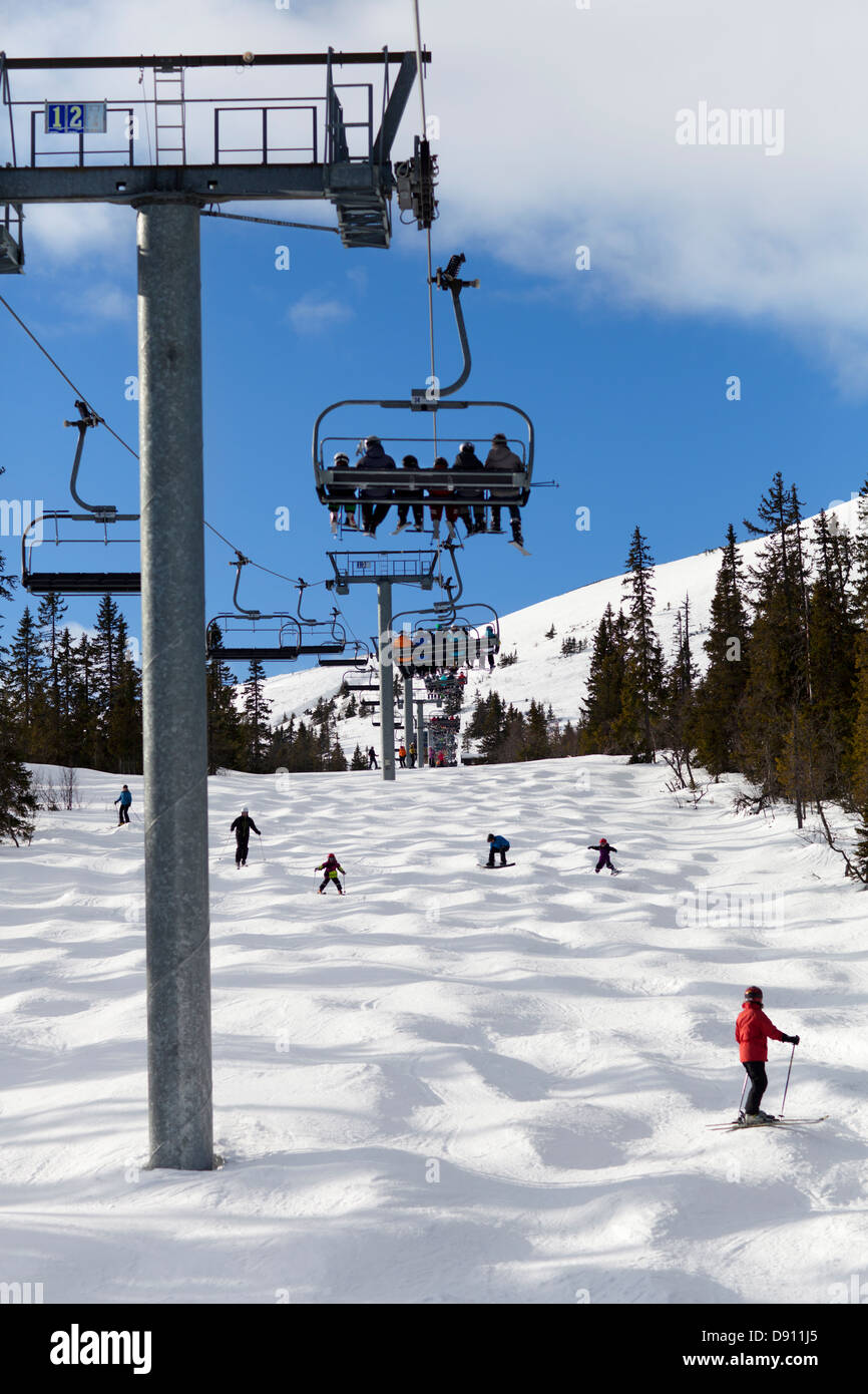 Skiing as transport hi-res stock photography and images - Alamy