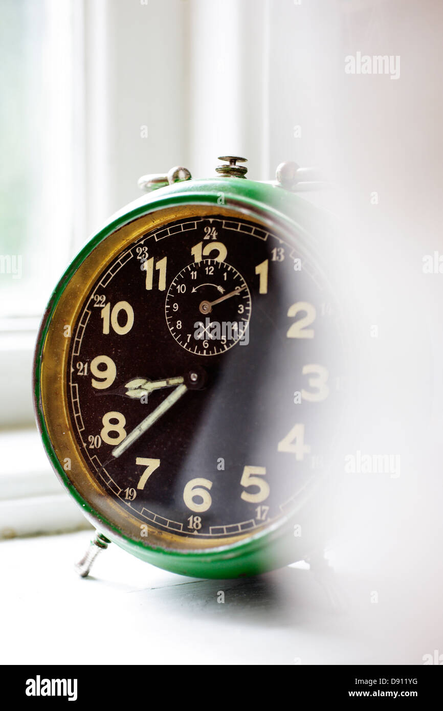 Old fashion alarm clock Stock Photo Alamy