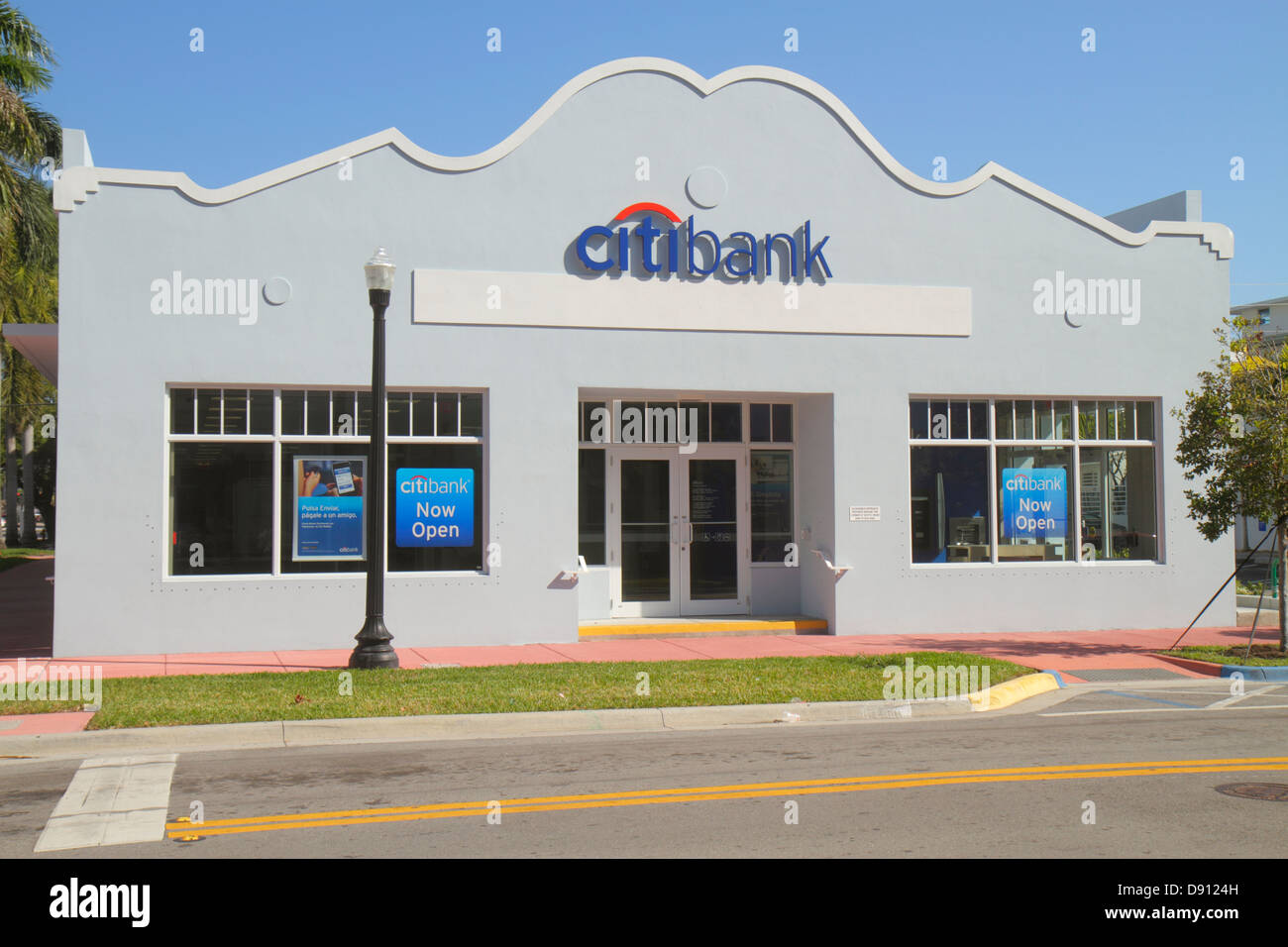 Miami Beach Florida,Citibank,sign,now open,new,banking,front,entrance,building,bank,banking,branch,FL130129003 Stock Photo