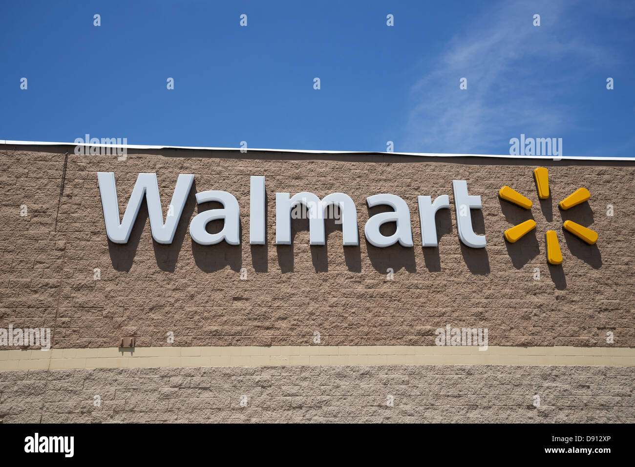 Wal Mart Store and signs, Lake City, Florida. Stock Photo