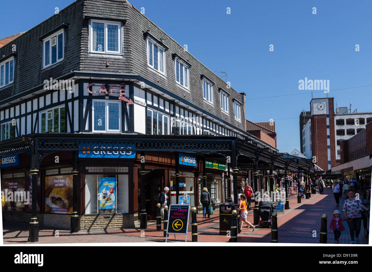 Entrance to Cannock Shopping Centre Stock Photo Alamy