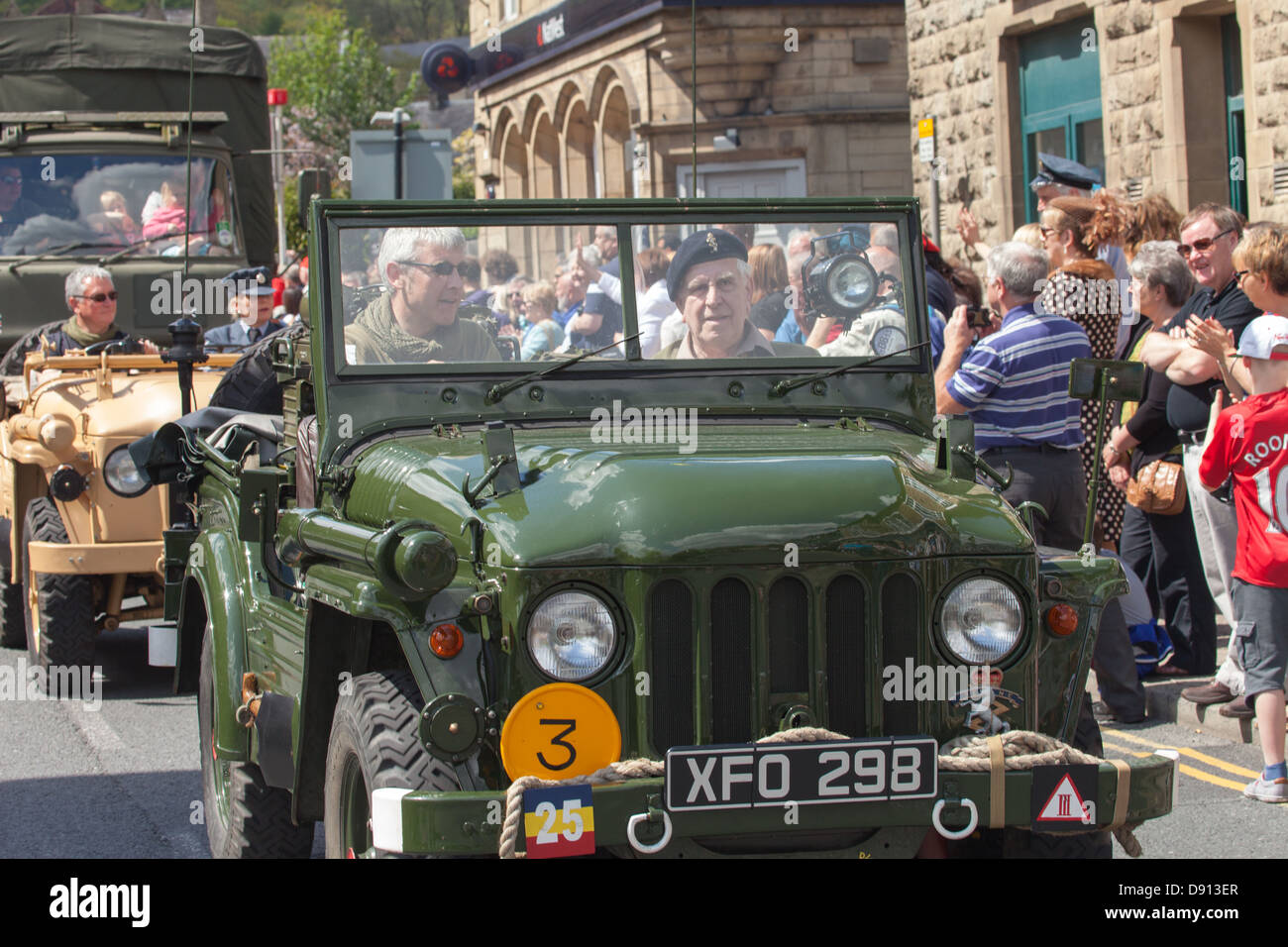 A restored Austin Champ Jeep at the Ramsbottom 1940's War Weekend Stock Photo