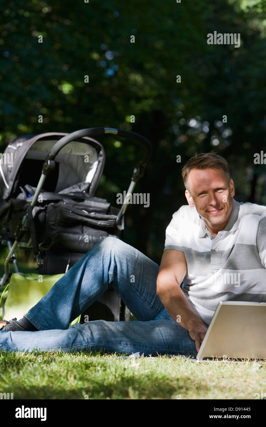 Pram with computer hi-res stock photography and images - Alamy