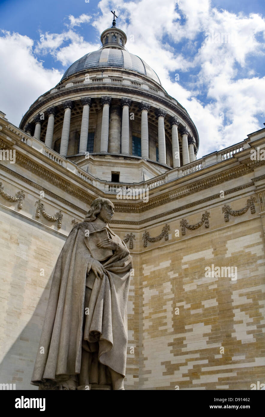 The Pantheon and Corneille statue. Latin Quarter, Paris, France, Europe