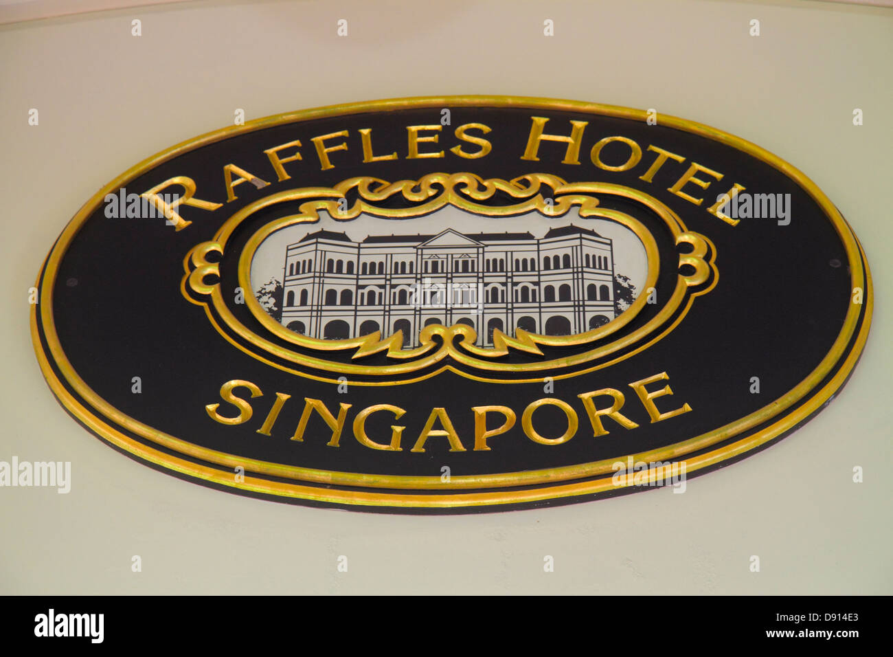 Singapore Raffles,hotel,historicemblem,logo,sign,Sing130201091 Stock Photo