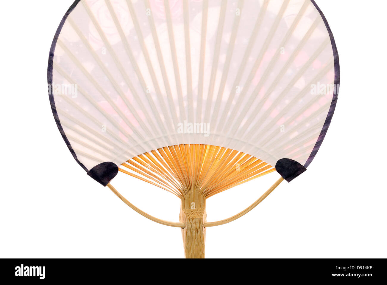 Traditional chinese fan isolated on white Stock Photo