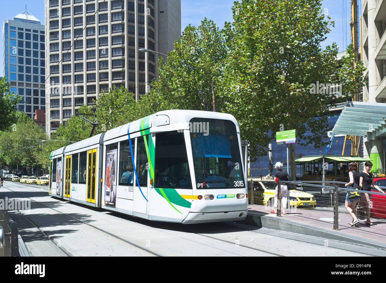 dh Melbourne tram MELBOURNE AUSTRALIA Yarra Trams Alstom Citadis C class tram modern trams in city centre Stock Photo