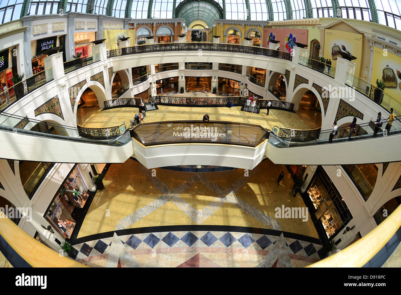 Mall of the Emirates, interior of the Mall of the Emirates, Dubai, United Arab Emirates Stock Photo