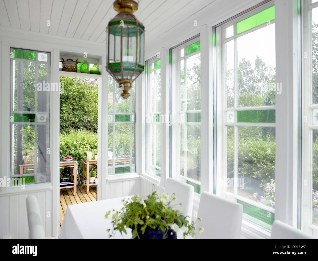 Veranda, Sweden. Stock Photo