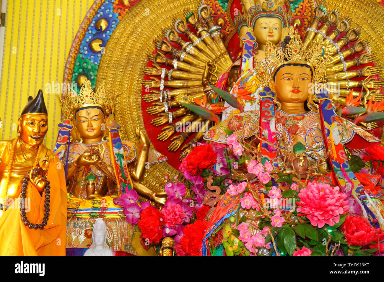 Singapore Thekchen Choling,Tibetan Buddhist temple,organization,Buddhism,religion,Buddha,statues,shrine,Sing130202217 Stock Photo