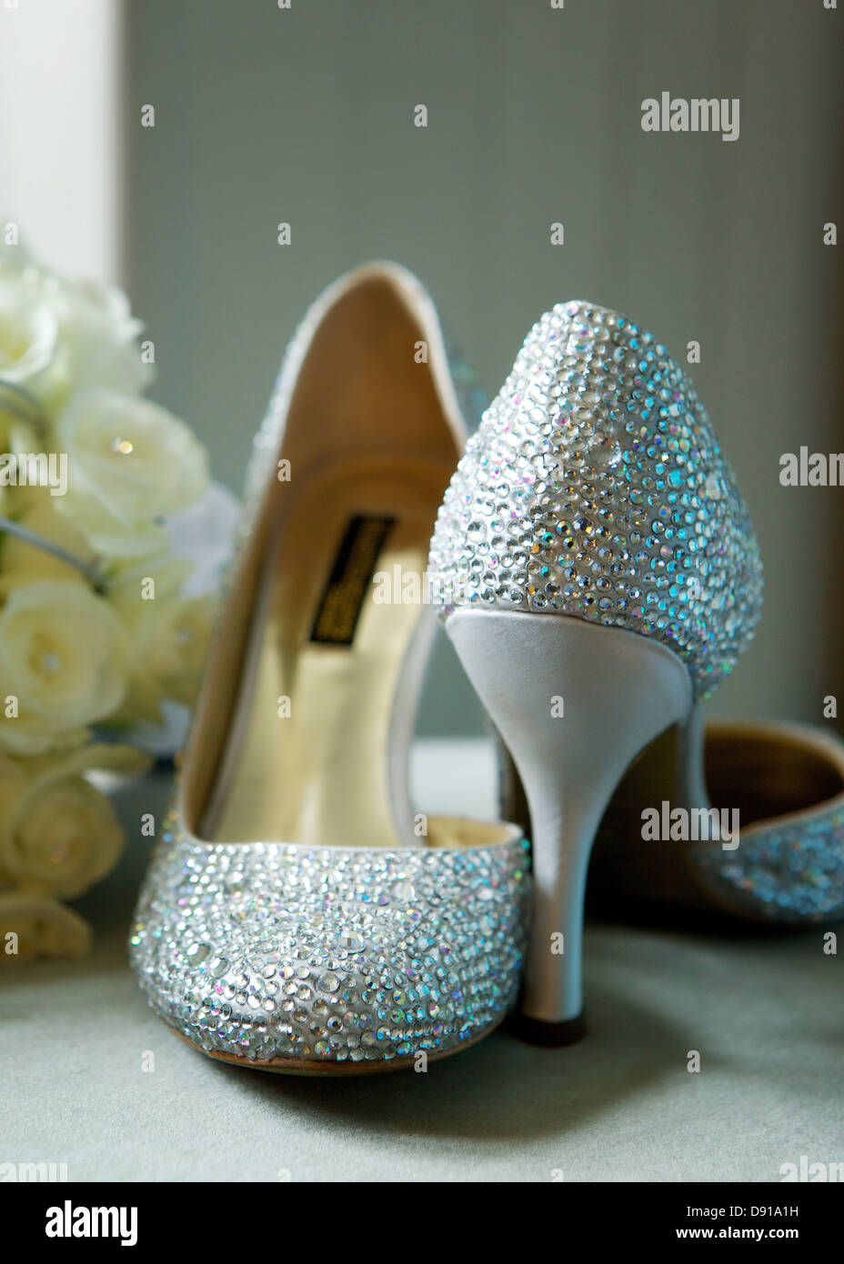 Brides shoes Stock Photo