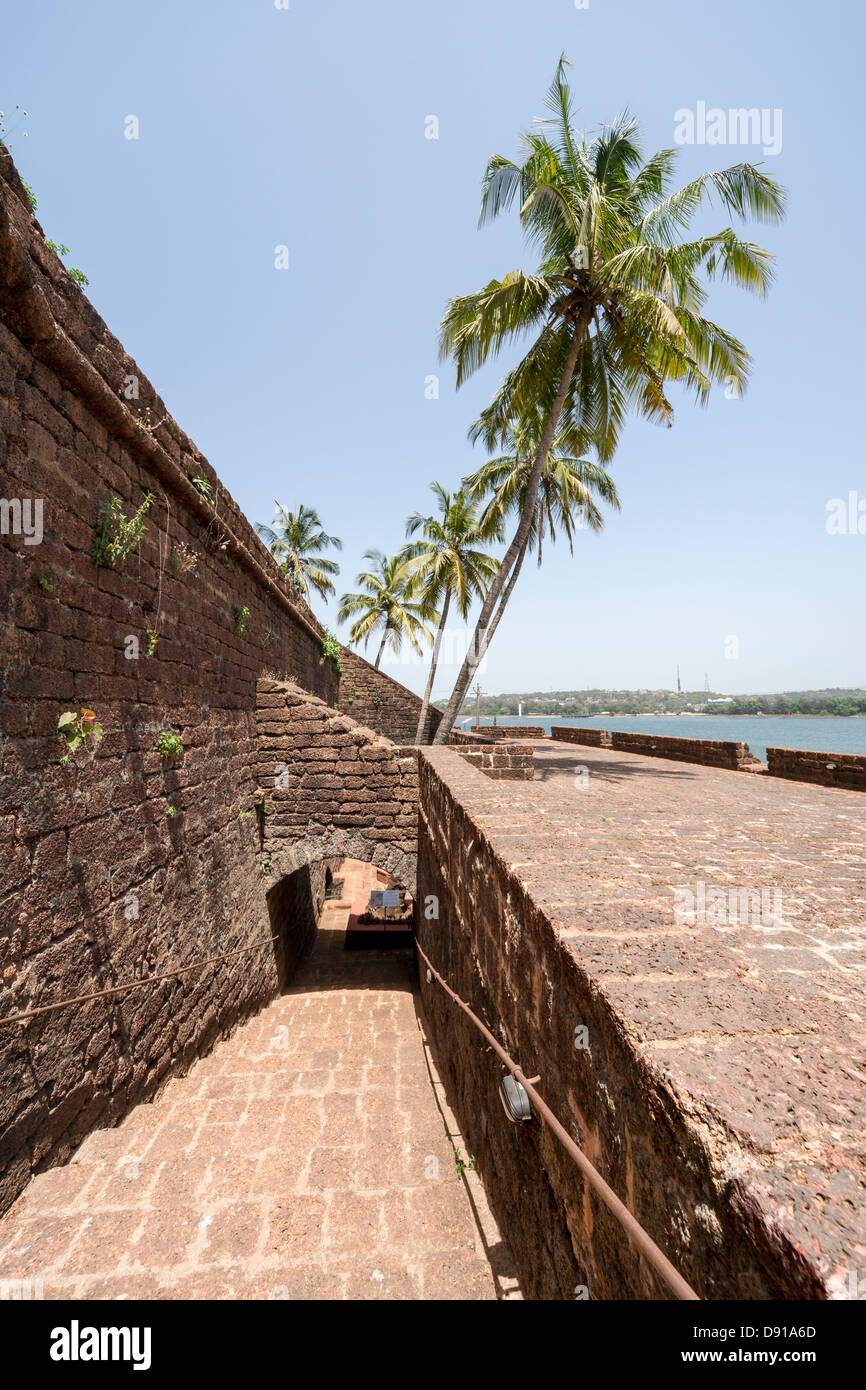 Reis Magos Fort Restoration Stock Photo