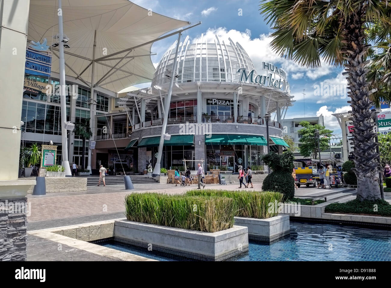 Thailand shopping mall exterior. Market Village Mall, Hua Hin, Thailand