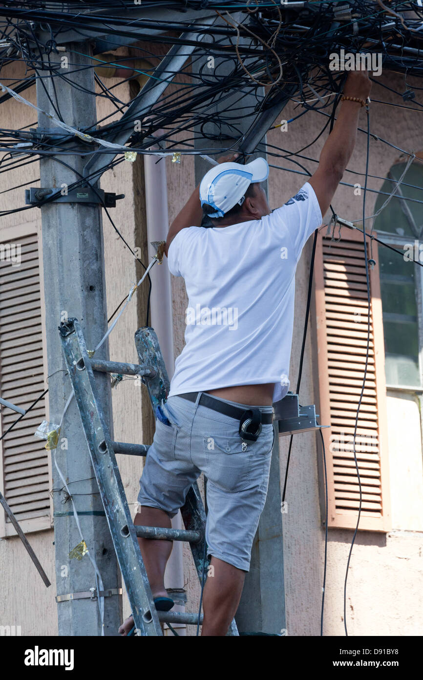 Electrician in Manila, Philippines Stock Photo Alamy