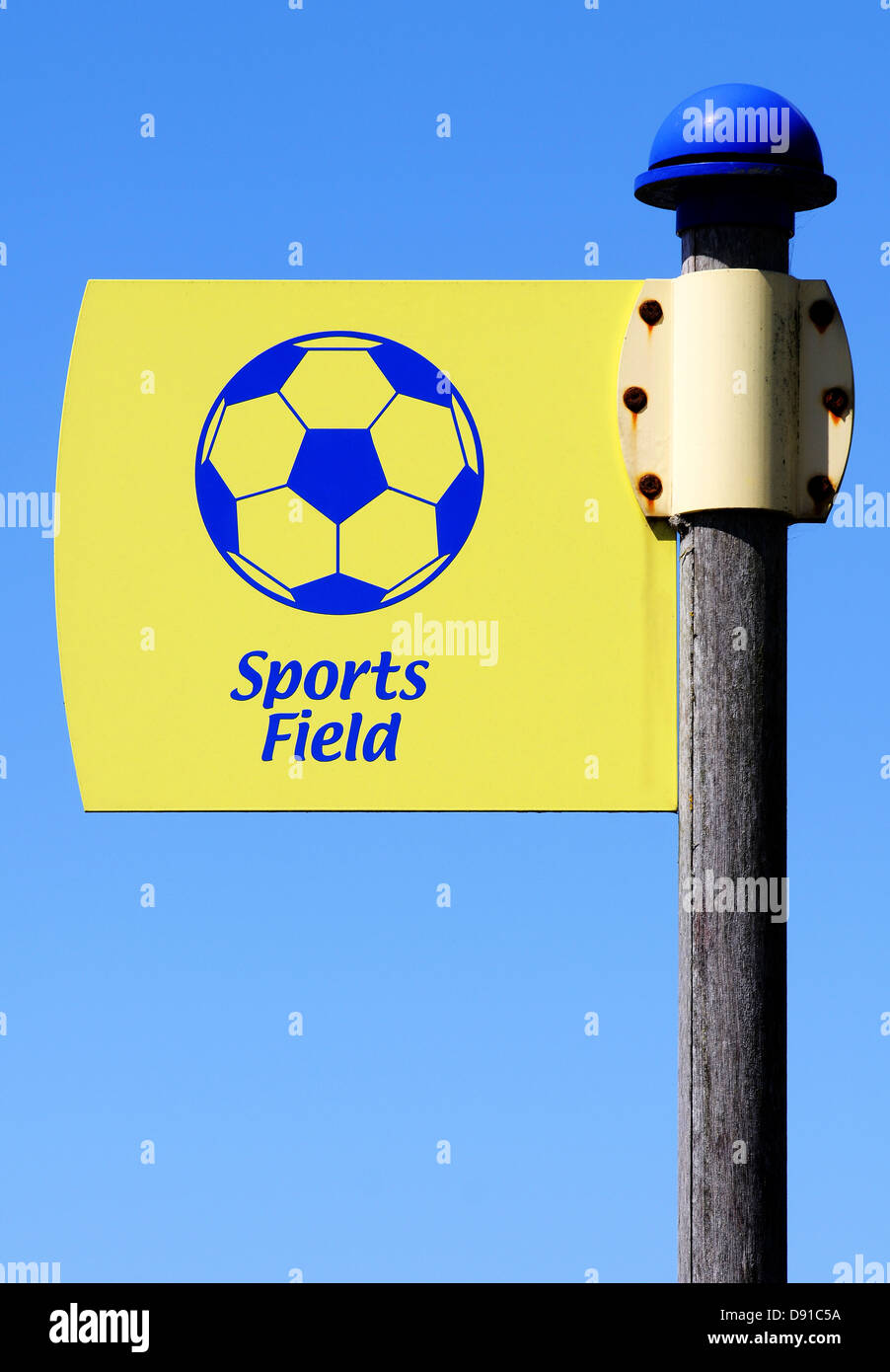 Sports field sign Stock Photo