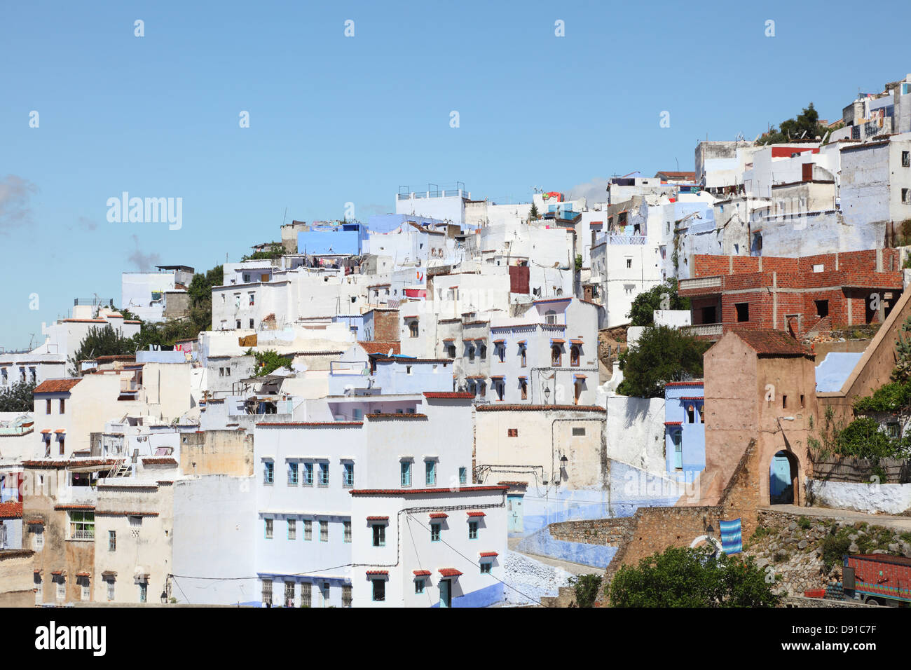 Colorful town Chefchaouen in Morocco Stock Photo