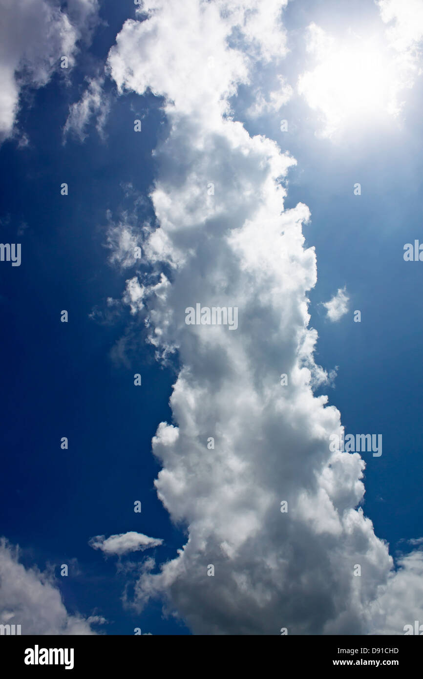 clouds and clear blue sky weather nature Stock Photo - Alamy