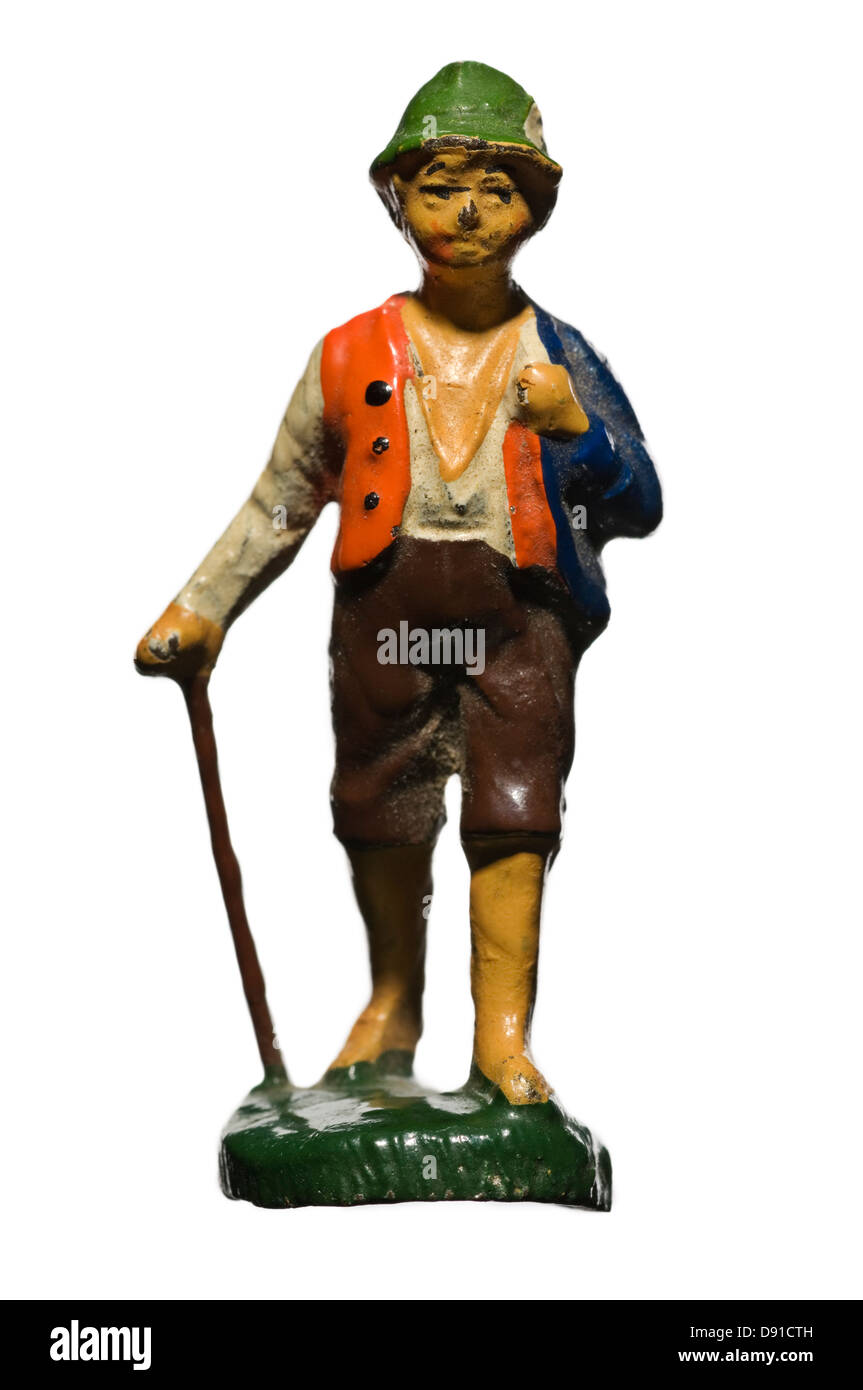 Figurine of manual worker Stock Photo