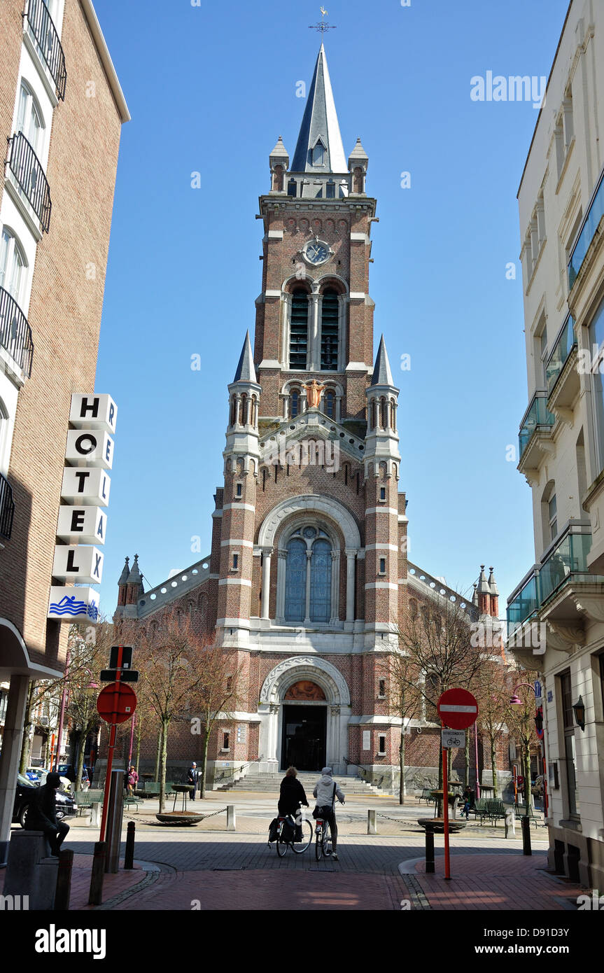 Saint Roch (Sint-Rochus) Church, Kerkstraat, Blankenberge, West Flanders Province, Flemish Region, Belgium Stock Photo