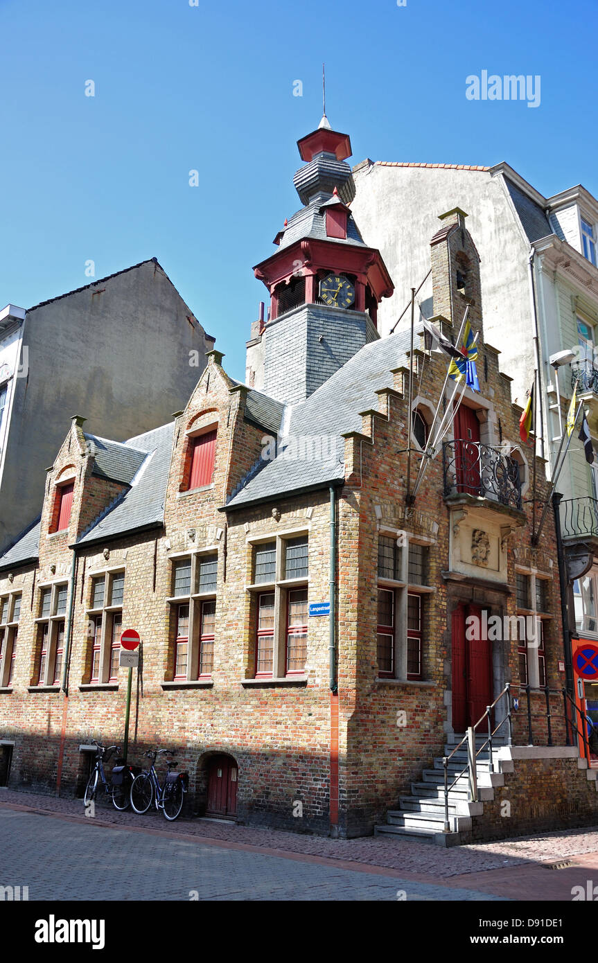 Old Town Hall (Altes Rathaus), Kerkstraat, Blankenberge, West Flanders Province, Flemish Region, Belgium Stock Photo