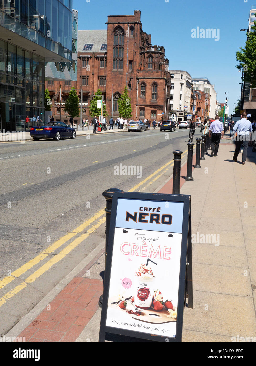Caffe Nero sign on Deansgate Manchester UK Stock Photo