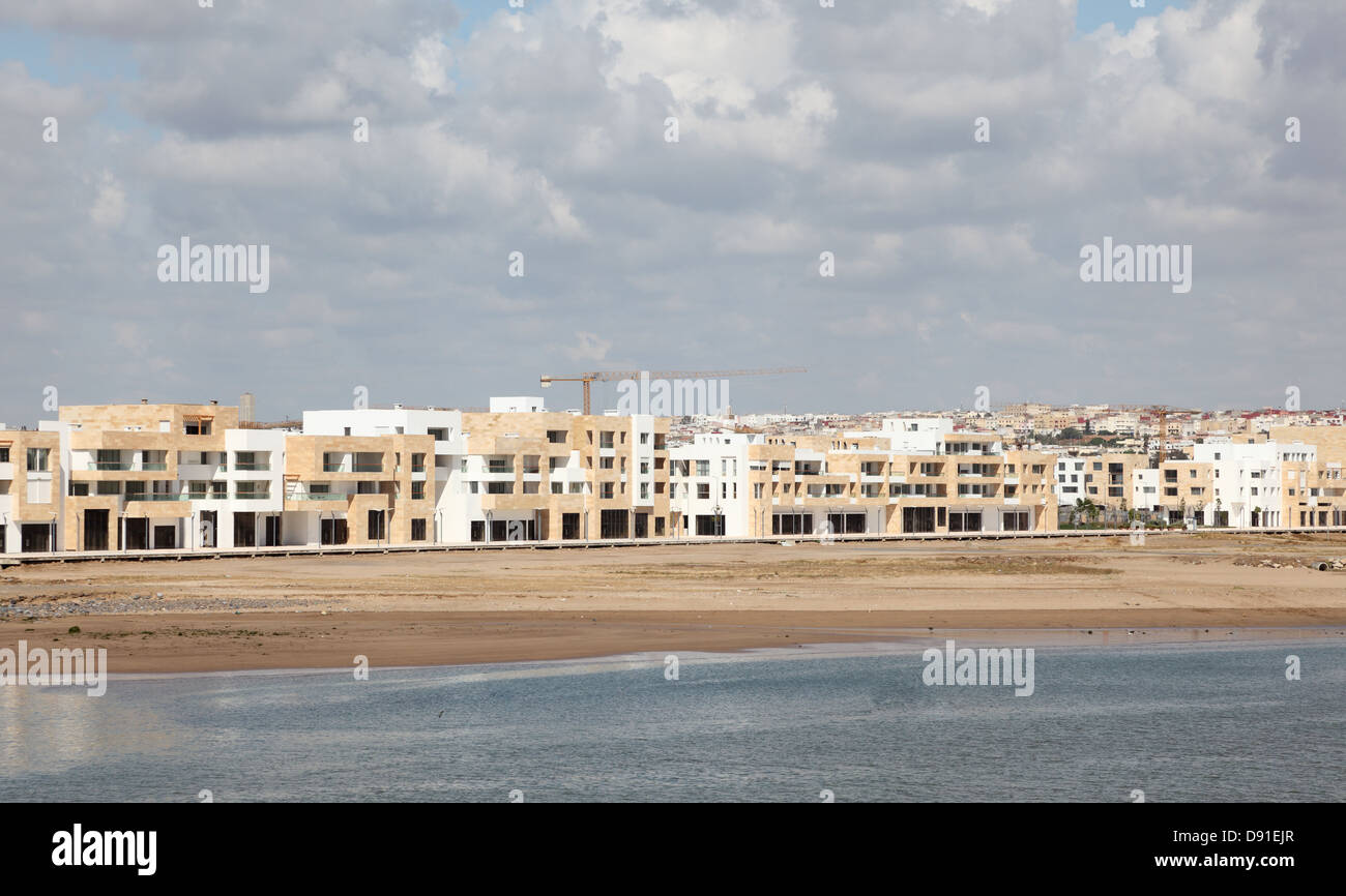 New exclusive apartment buildings at Bouregreg Marina in Rabat, Morocco