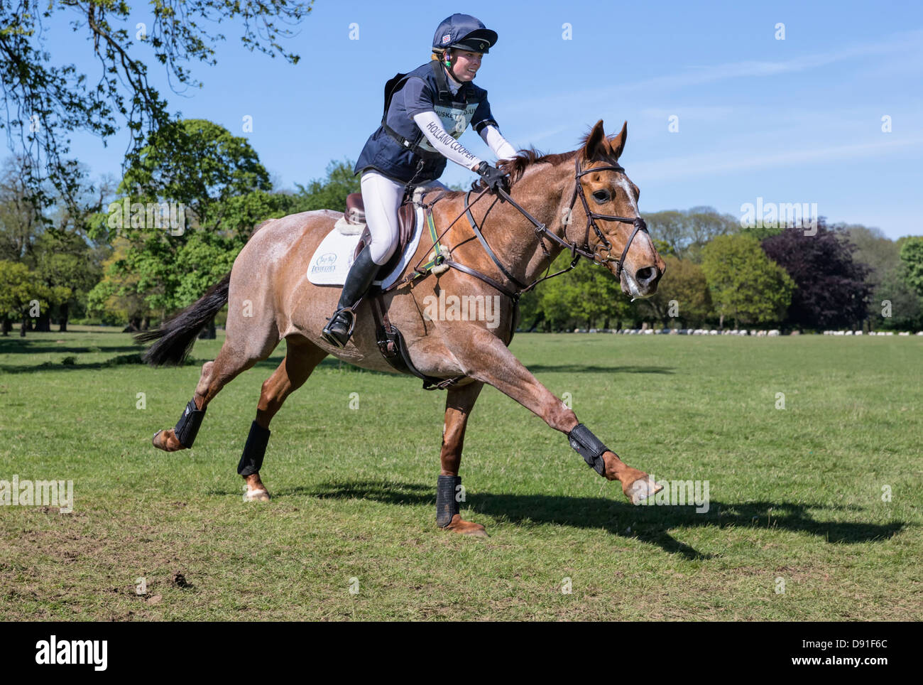 Sophie Beaty on Pink Gin - Houghton International Horse Trials 2013 Stock Photo