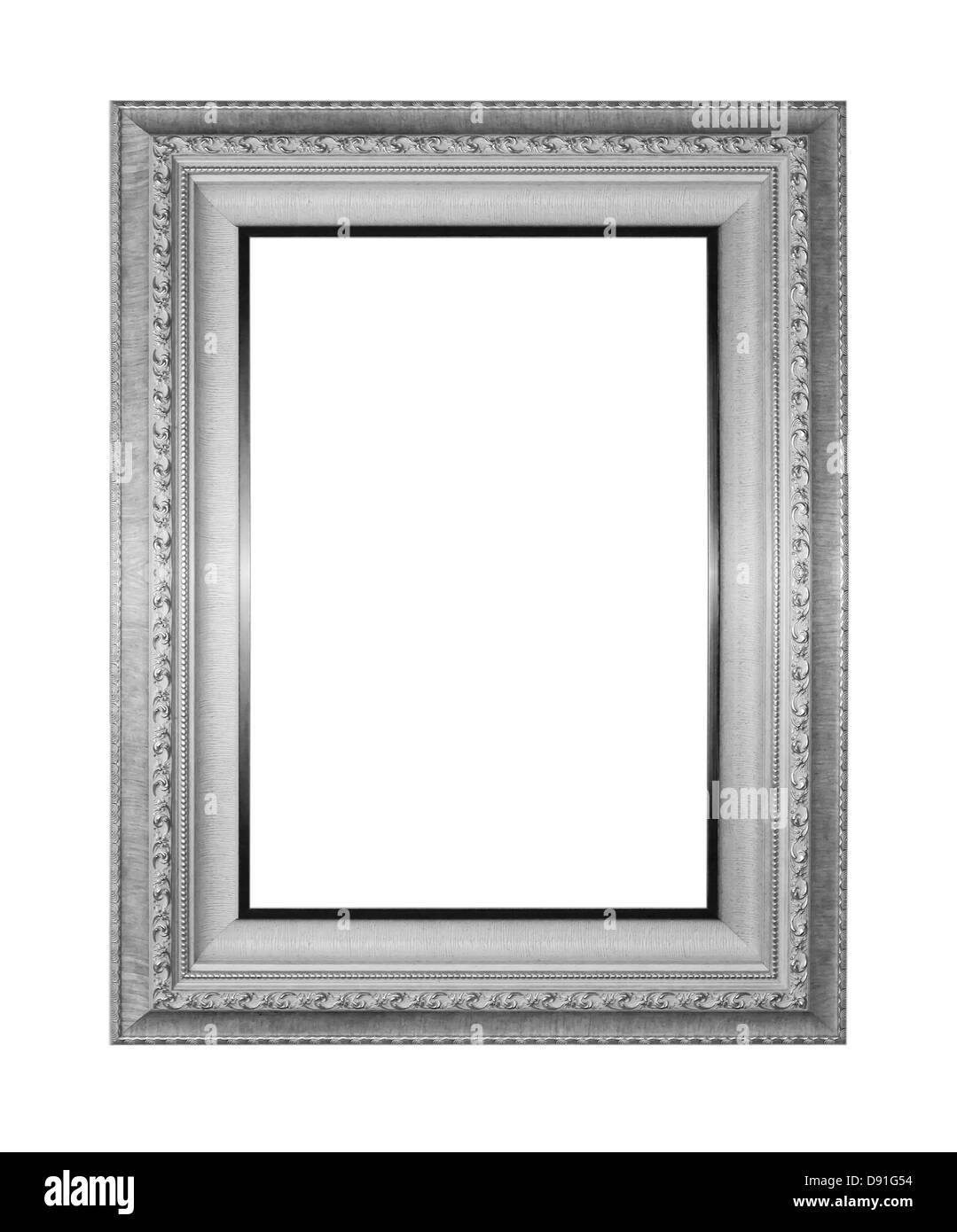 black antique frame isolated on white background Stock Photo - Alamy