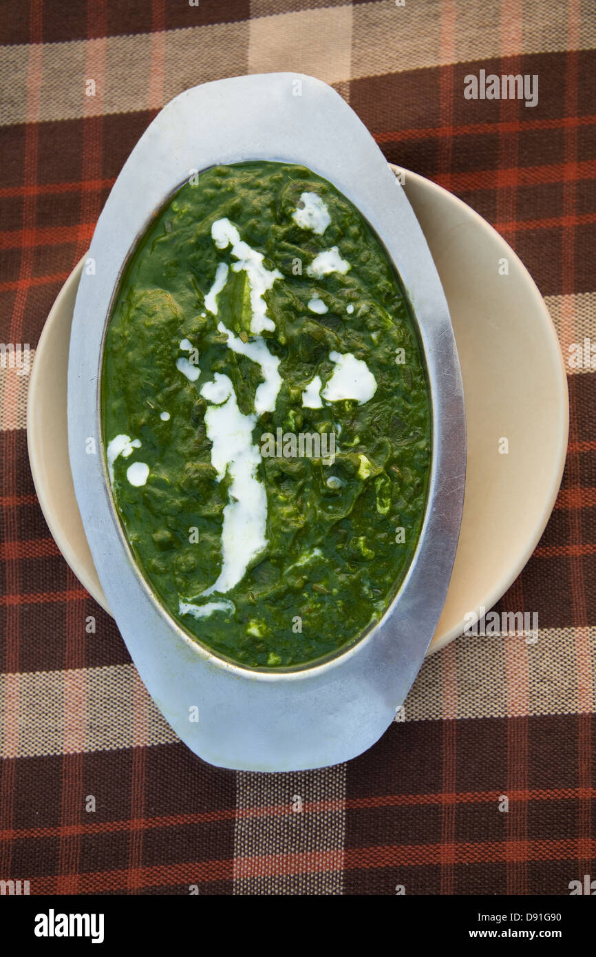 palak paneer , spinach and cheese curry , indian food Stock Photo Alamy