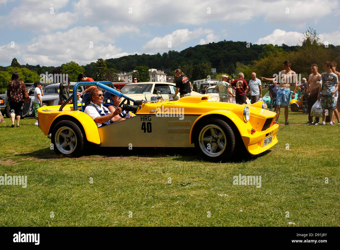 Bowness on Windermere, UK 8th June " Hot Rod & Hills" cars tour of Lake
