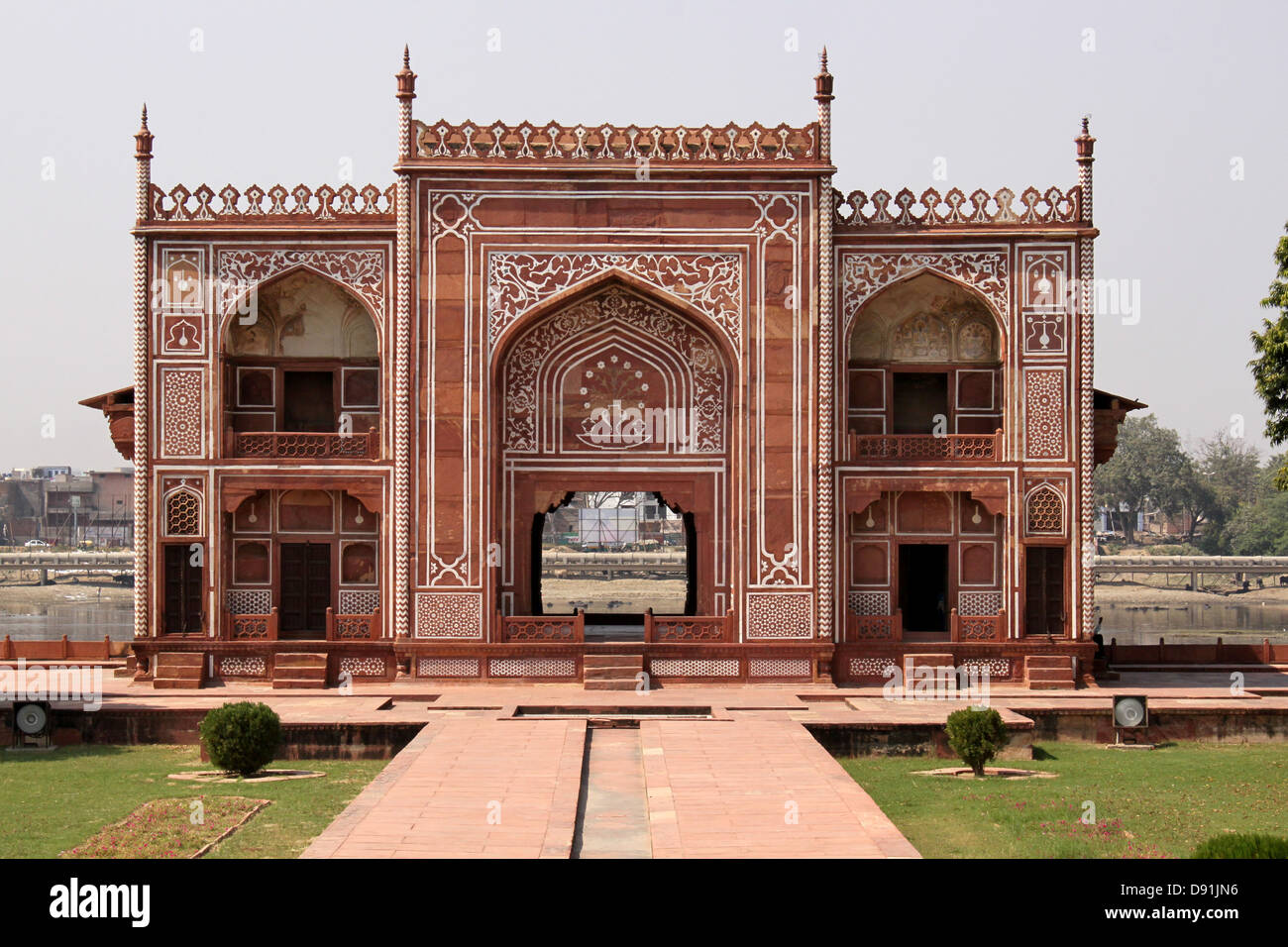 Entry gate from river yamuna to Jewel box or Baby Taj, Mausoleum of Etimad-ud-Daulah Agra India Stock Photo