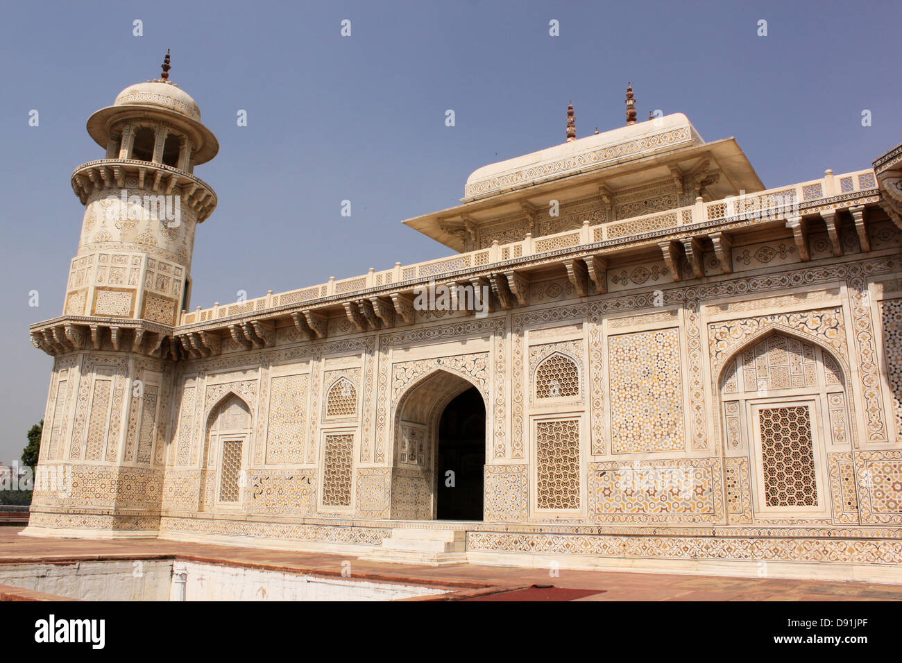 Jewel box or Baby Taj, Mausoleum of Etimad-ud-Daulah Agra India Stock Photo