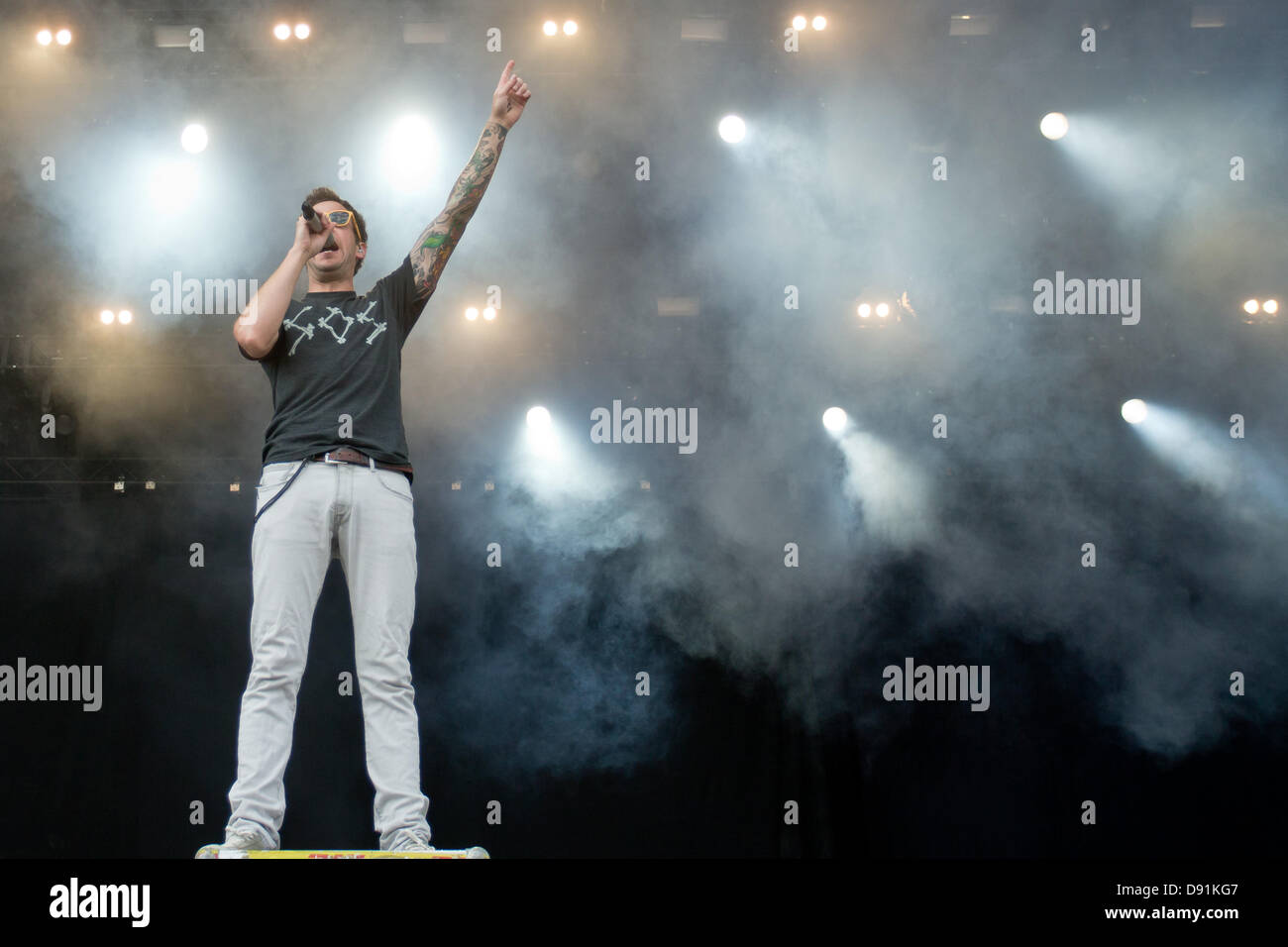 Nuremberg, Germany. 8th June, 2013. Singer of the Canadian band Simple ...