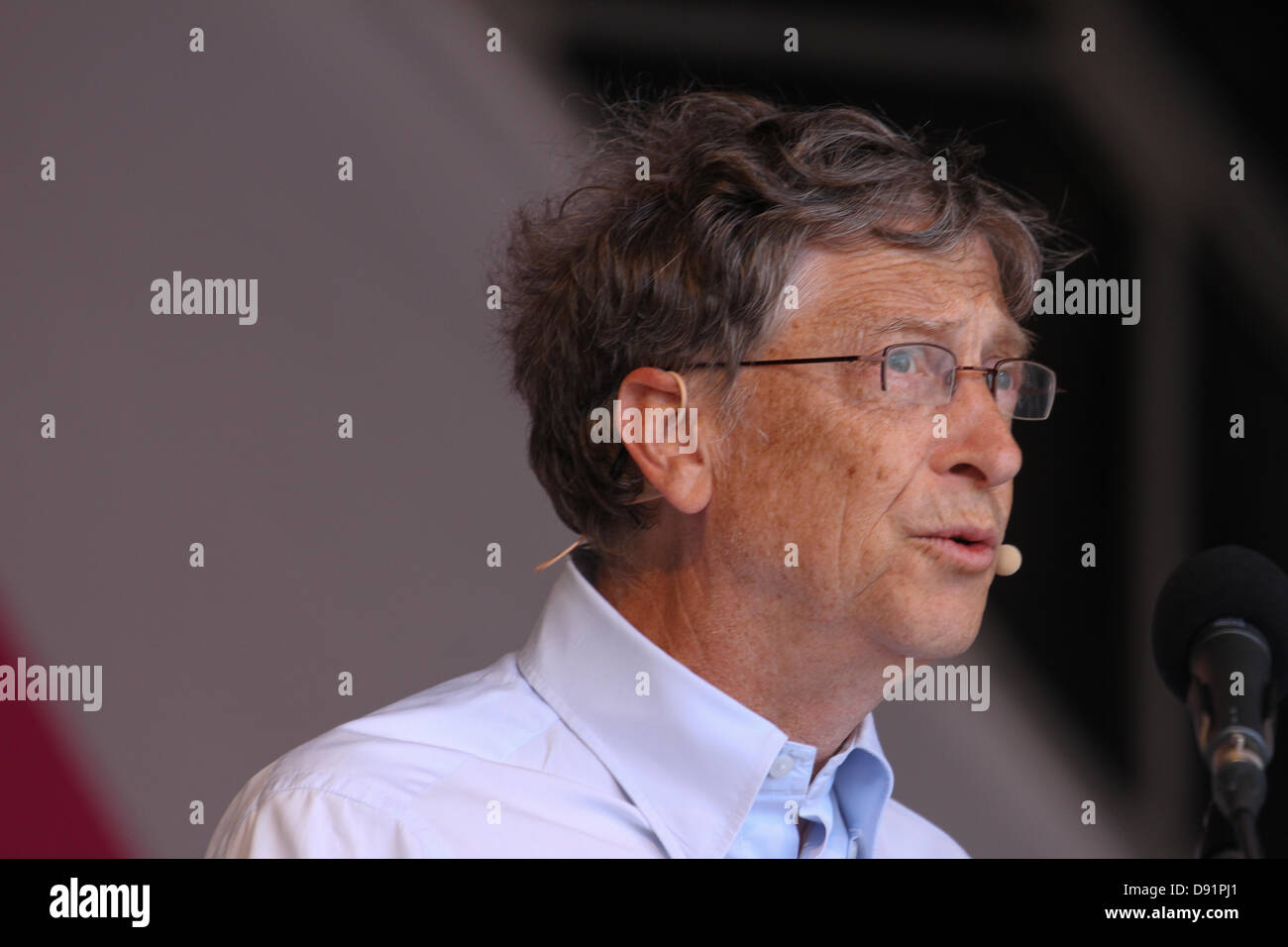 Philanthropist Bill Gates delivers an inspiring speech at the Big If London event Stock Photo